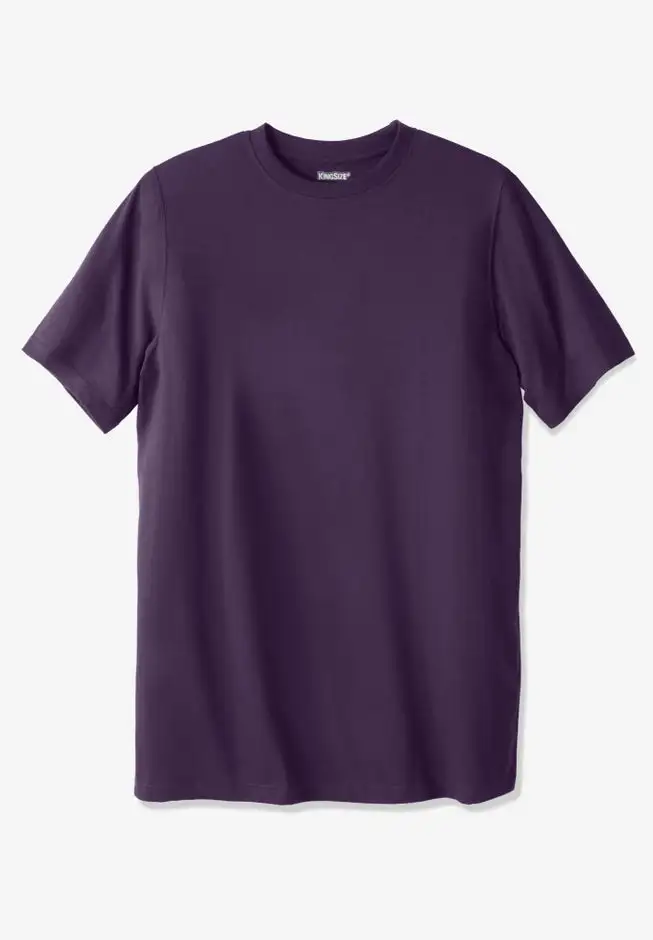 Shrink-Less Lightweight Longer-Length Crewneck T-Shirt