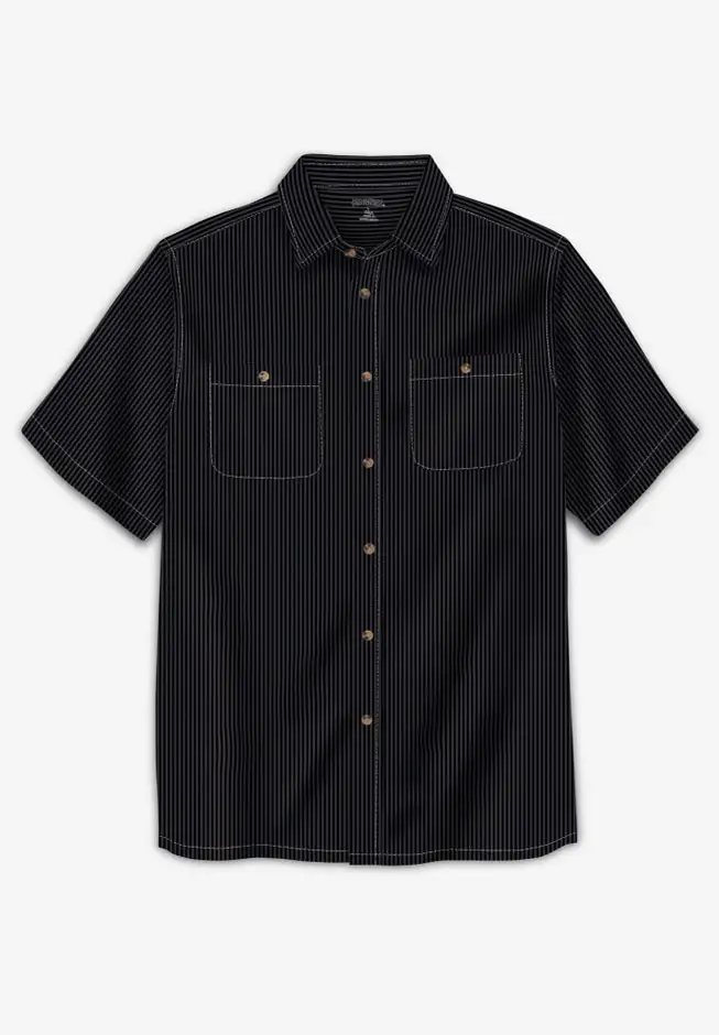 Striped Short-Sleeve Sport Shirt