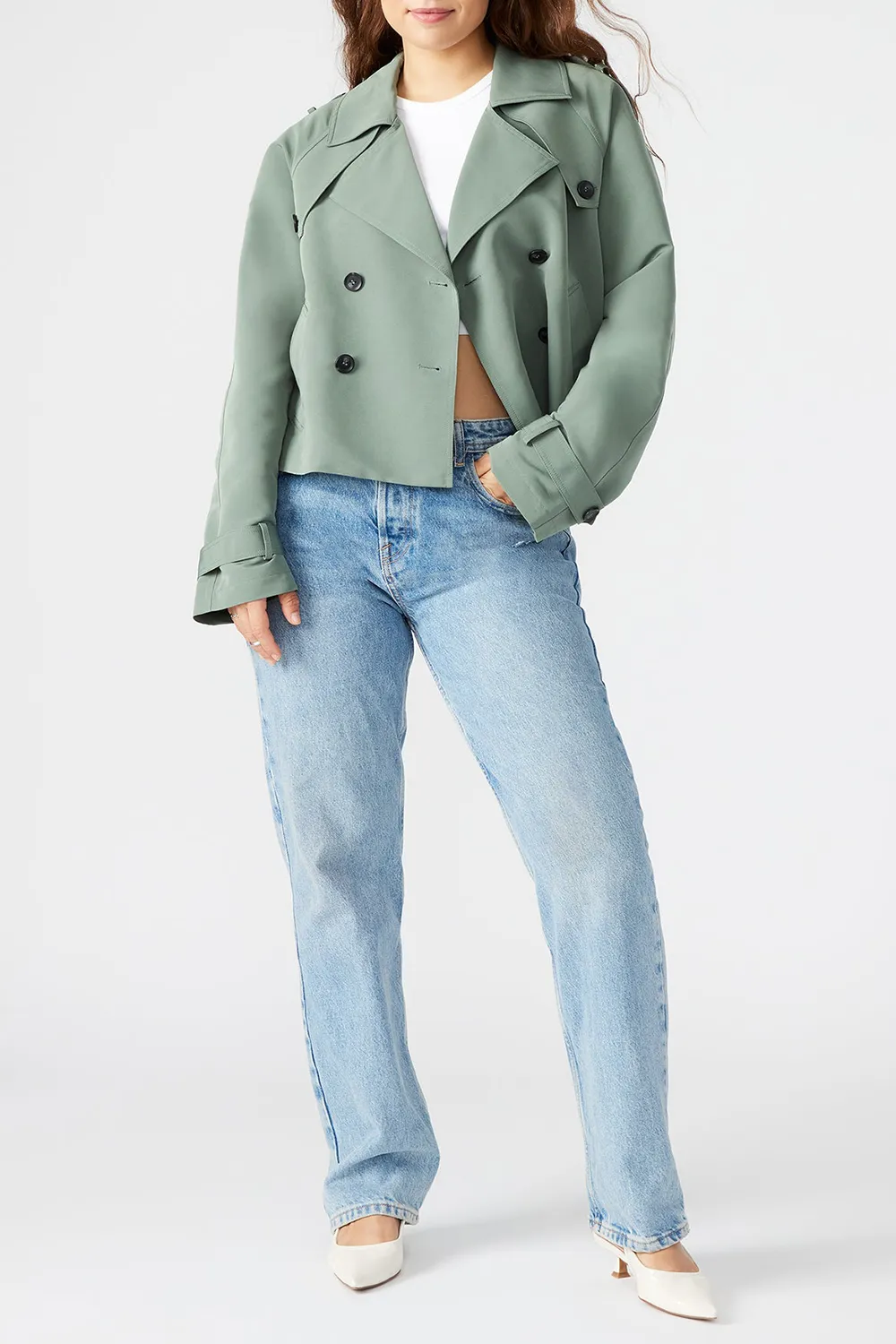 Double-Breasted Denim Jacket
