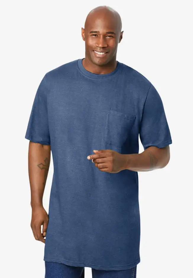 Heavyweight Longer-Length Pocket Crewneck T-Shirt