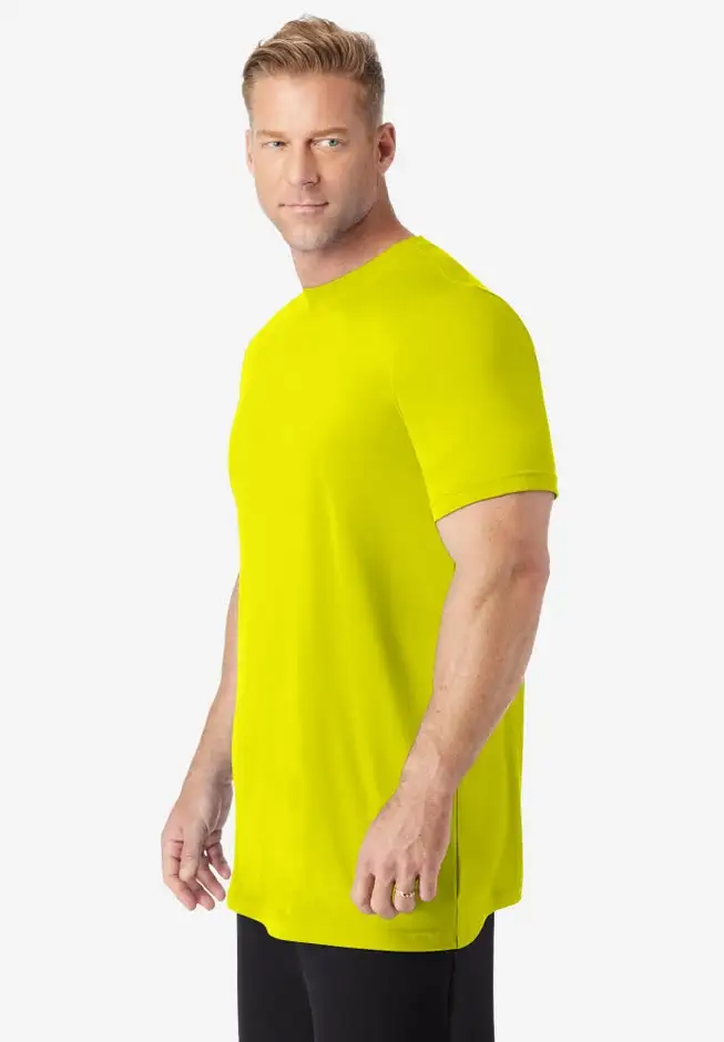 No Sweat Longer-Length Short Sleeve Crewneck Tee