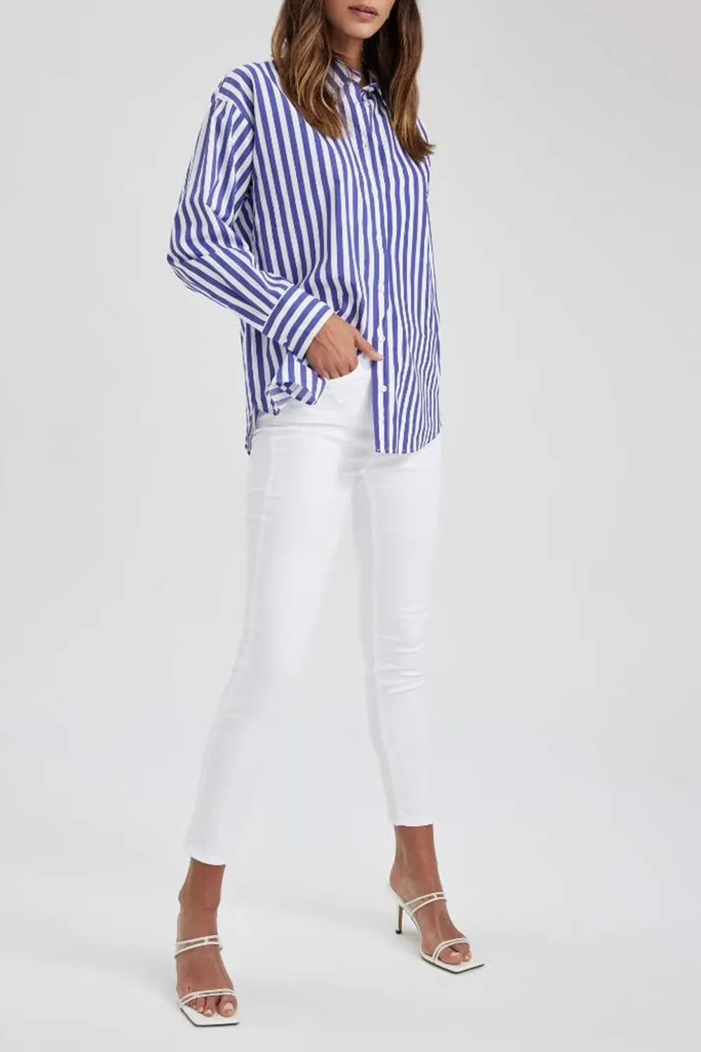 Pure White Gabardine Pants