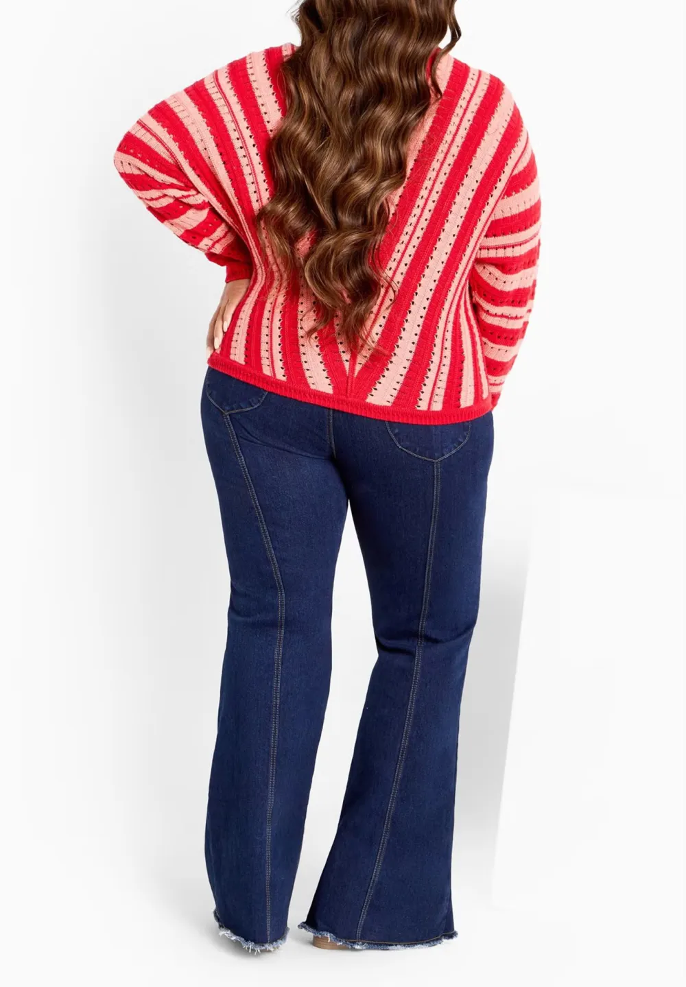 Contrasting Striped Sweater