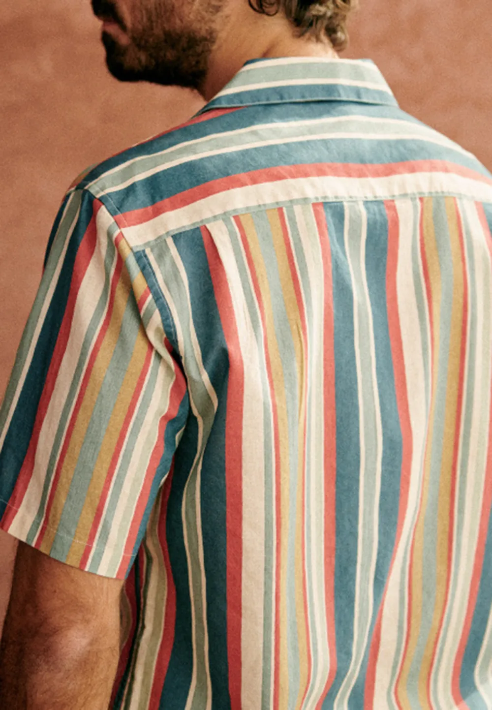 Shirt-Stripes Blue Green Red