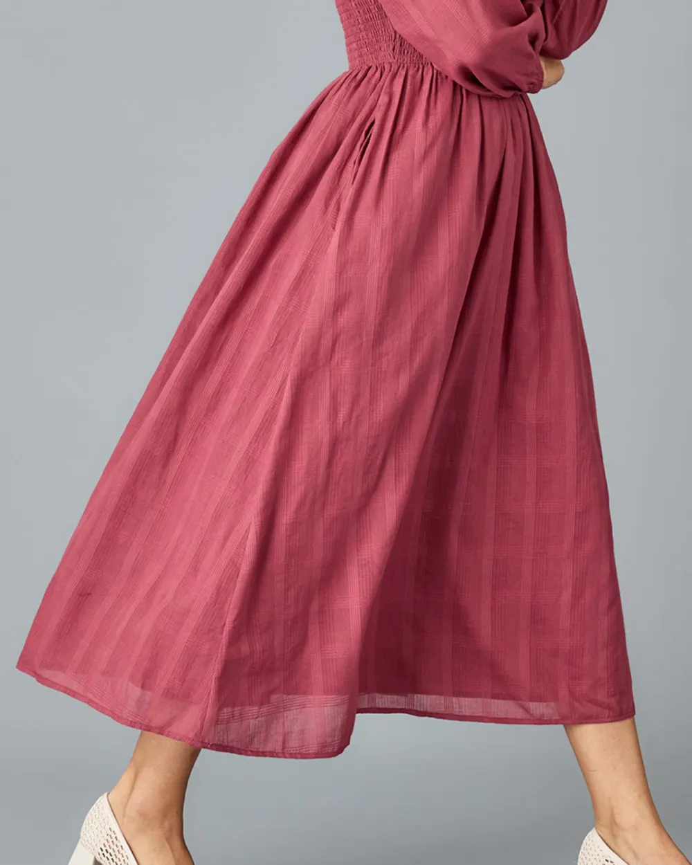 Square Necked Midi Dress