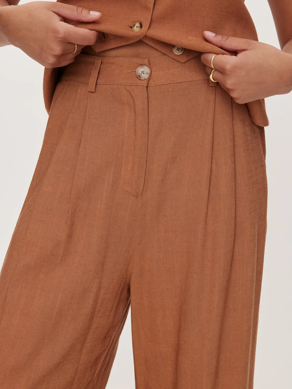 Casual Style Wide Leg Trousers