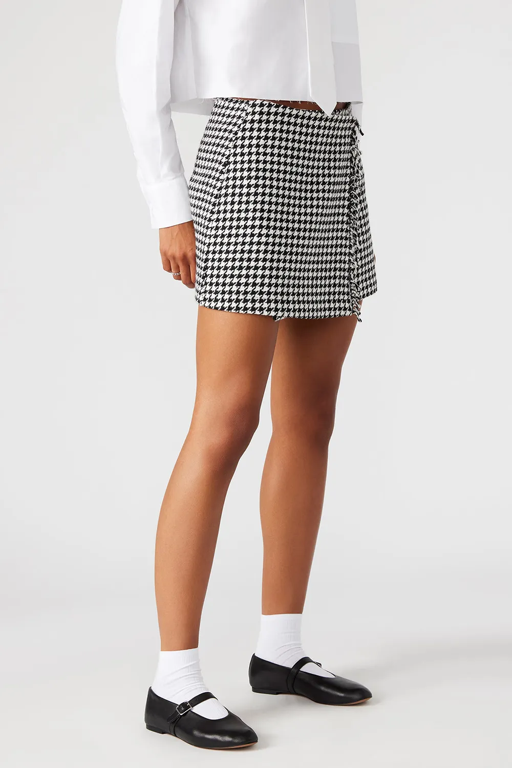Casual Style Skirt Blackwhite