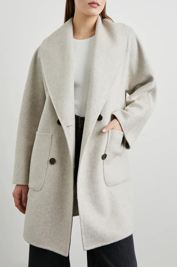 Double-Breasted Minimalist Wool Coat