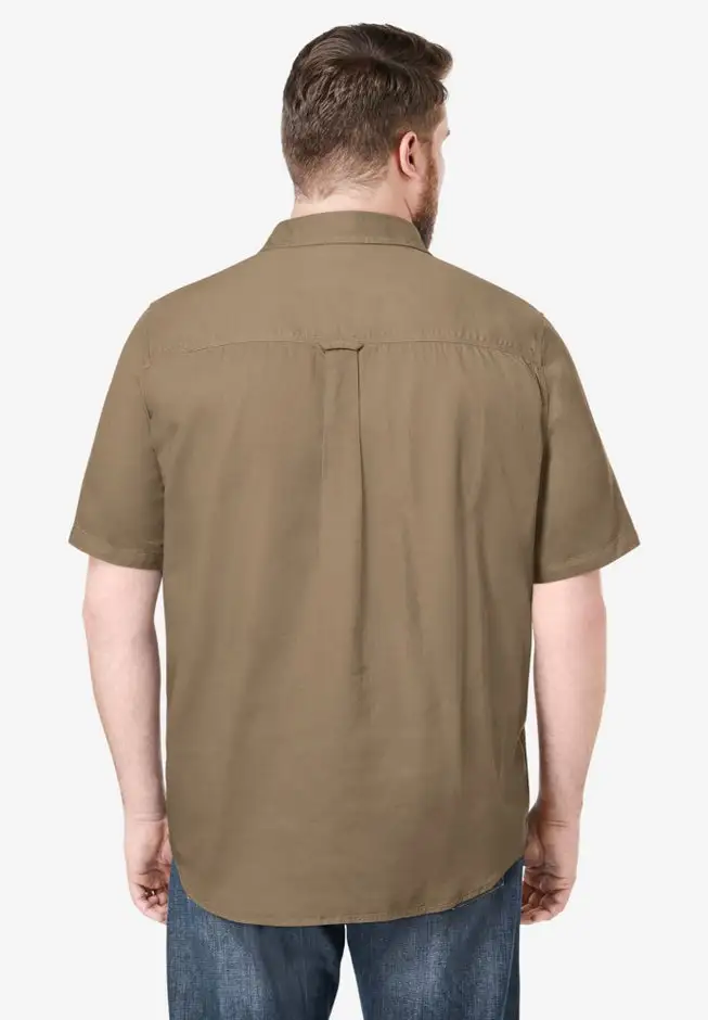 Short Sleeve Denim and Twill Shirt