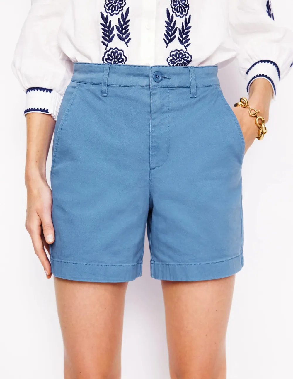 Light Blue Chino Shorts