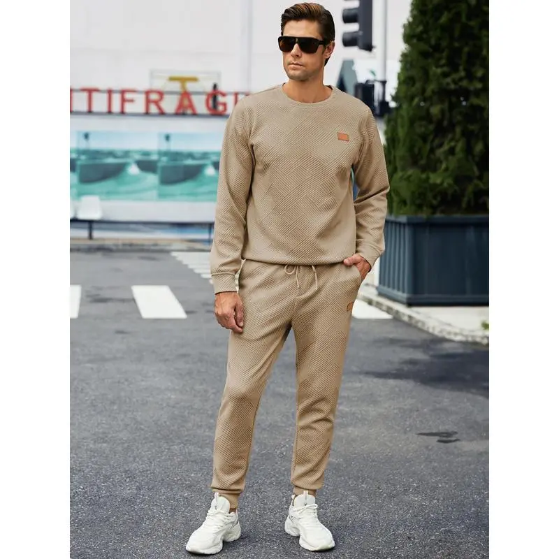 🔥Last Day Promotion 89% OFF🔥Men's 2-Piece Knitted Casual Suit - Sweatshirt & Pants for Daily Lounge Wear