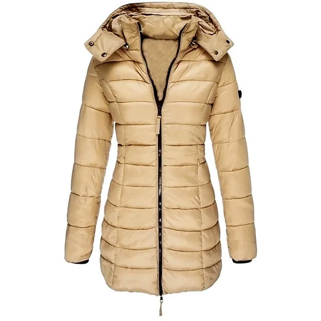 Women's Winter Warm Windproof Waterproof Mid-Length Puffer Jacket