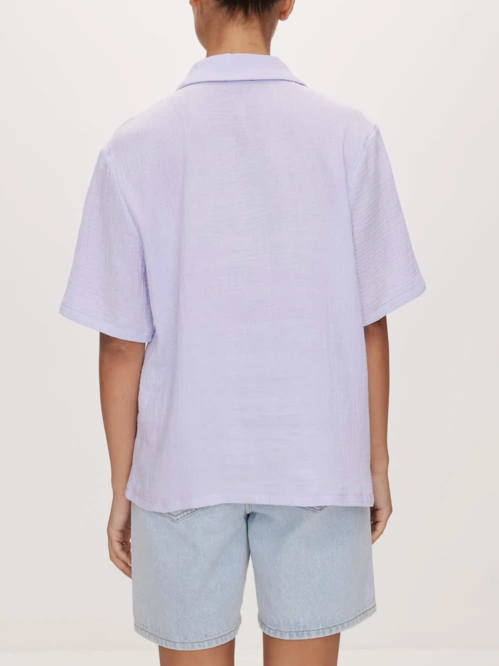 Cotton Skinny Waffle Shirt