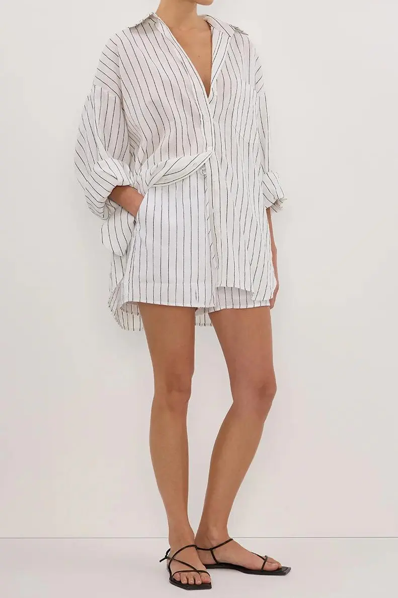 WHITE STRIPE SHIRT