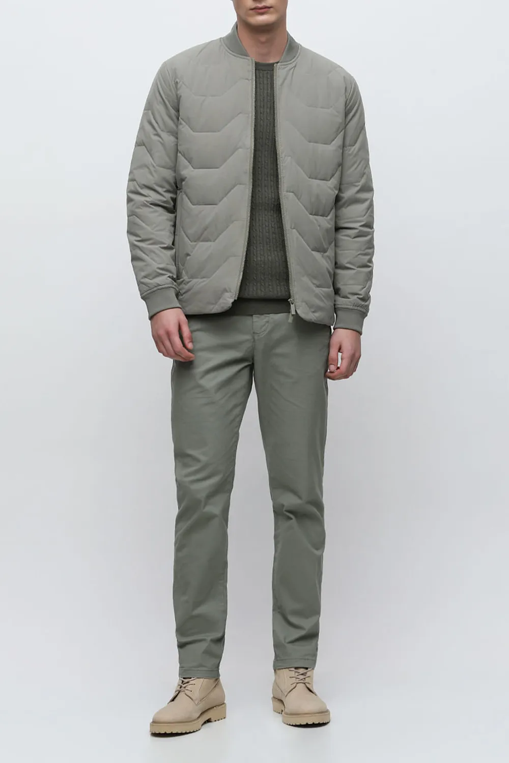 Black Quilted Redown Bomber Jacket