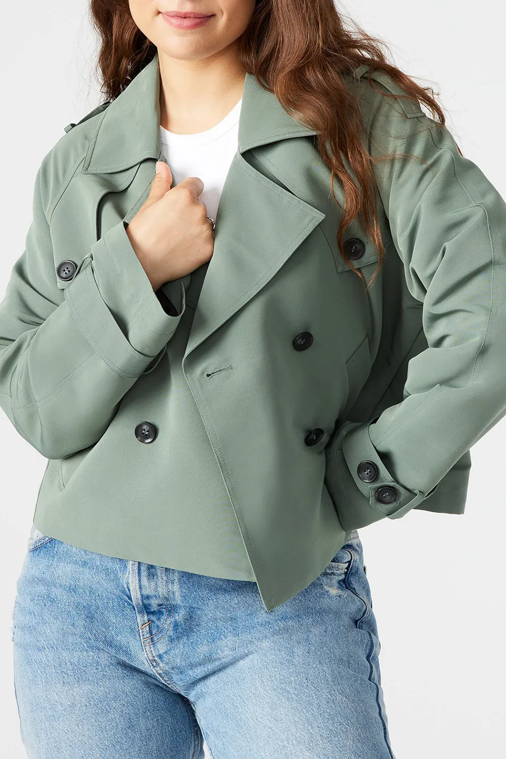 Double-Breasted Denim Jacket