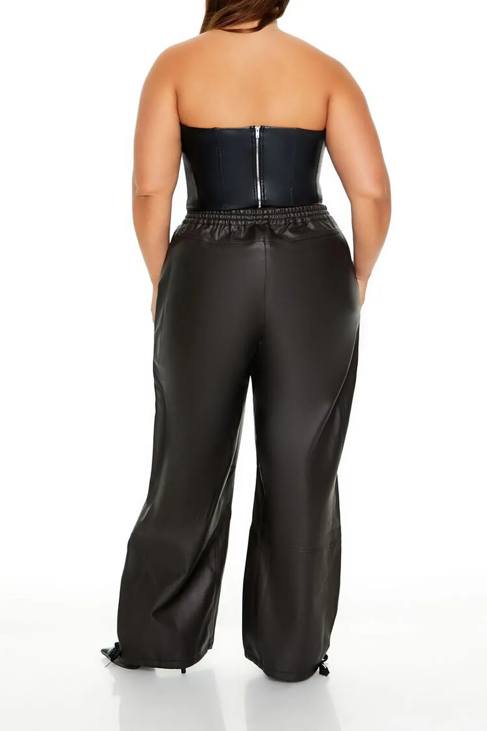 Plus Size Faux Leather Pants