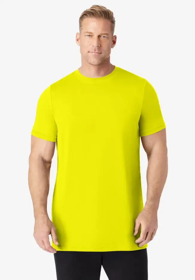 No Sweat Longer-Length Short Sleeve Crewneck Tee