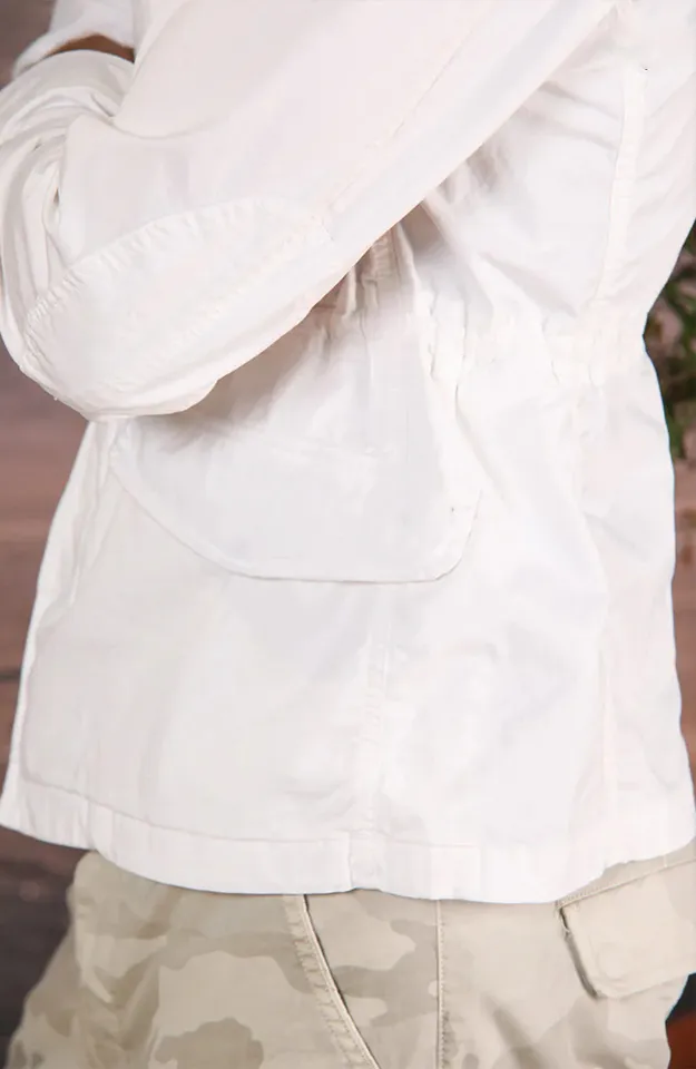 Lightweight Cotton Twill Men's White Jacket