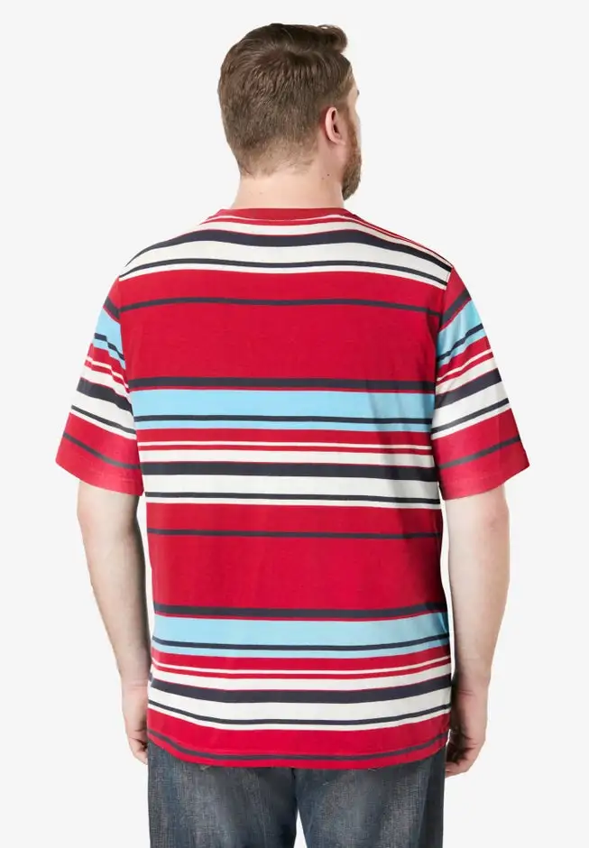 Shrink-Less Lightweight Pocket Crewneck T-Shirt