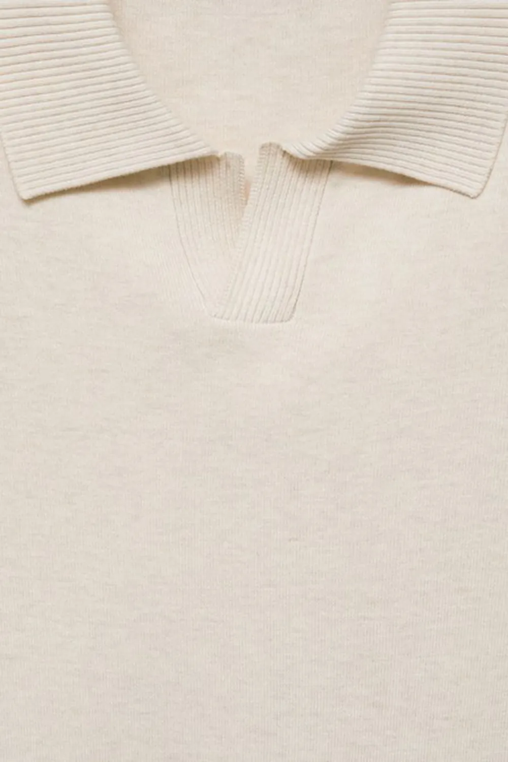 V-Neck Polo Collar Shirt