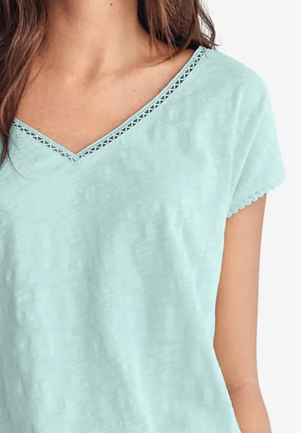 Front And Rear V-Neck T-Shirt