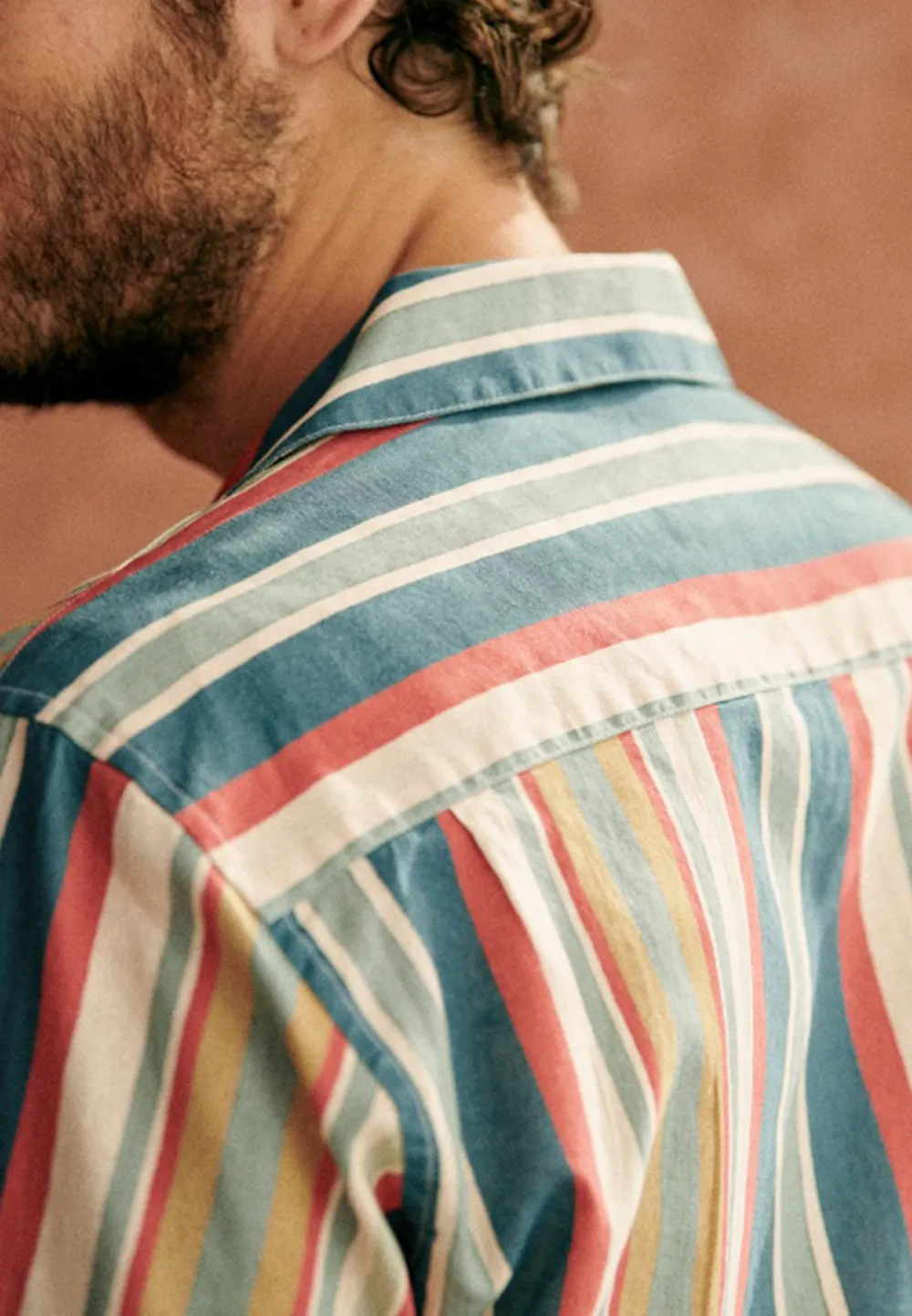 Shirt-Stripes Blue Green Red