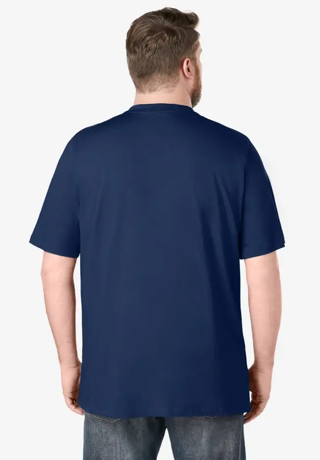 Shrink-Less Lightweight Henley T-Shirt
