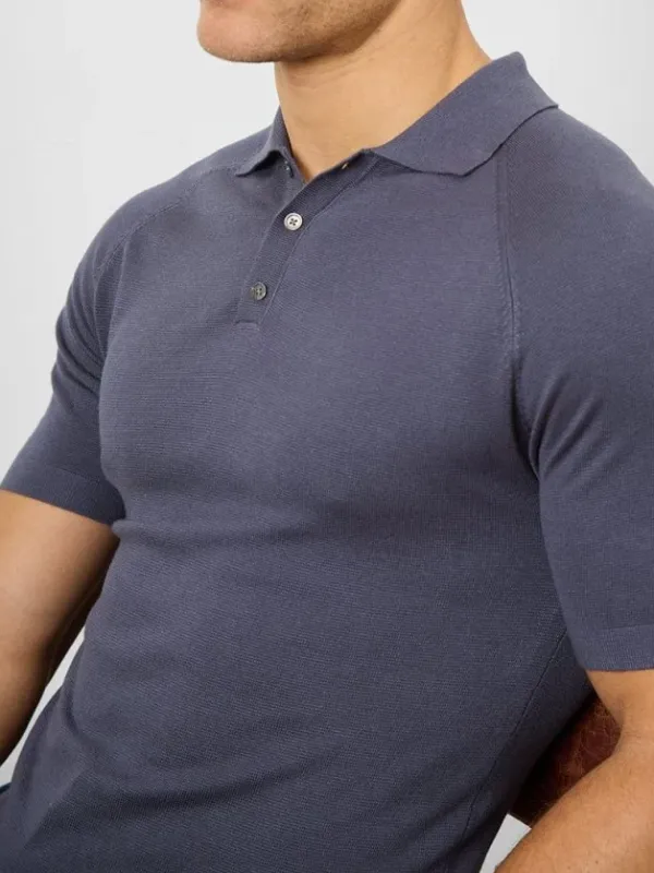 Graphite Soft Simple Stone Polo Shirt