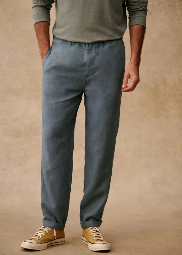 Trousers-Steel Blue