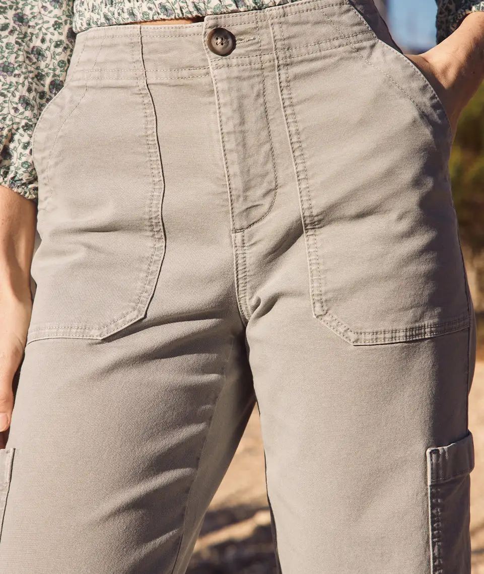 Khaki Cargo Utility Pants