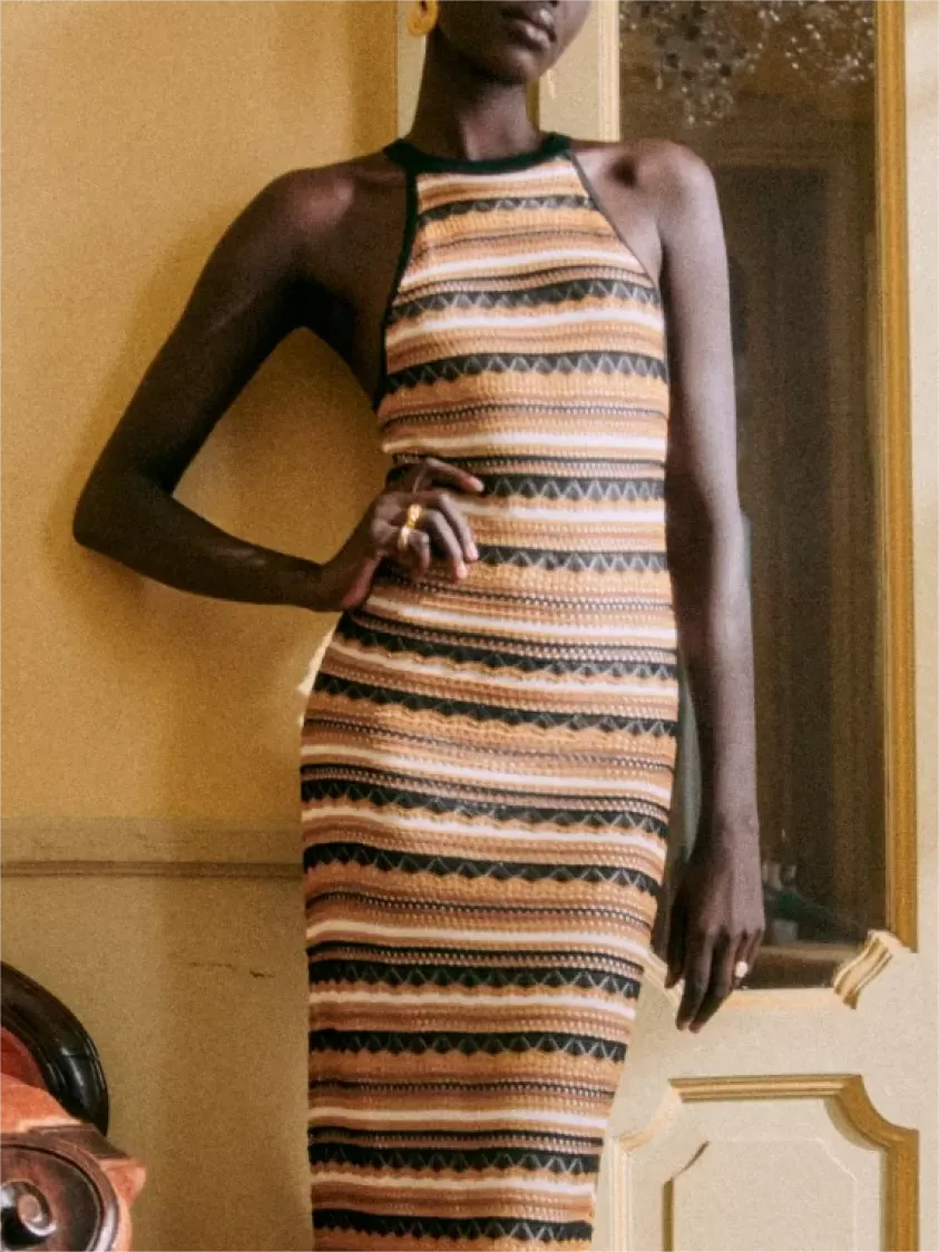 Sleeveless Midi Knit Dress