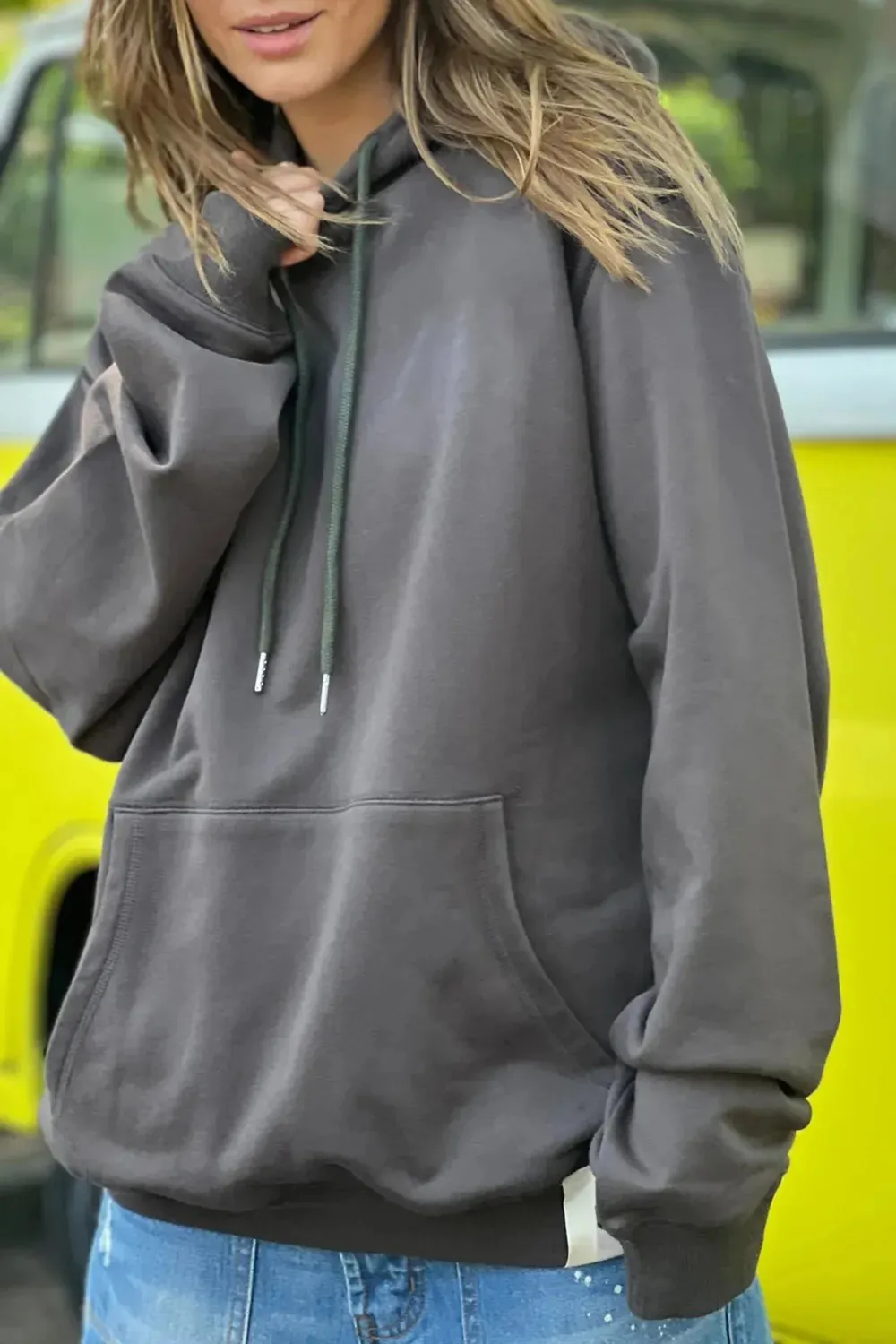 Dark Grey  Classic Breathable Loose Hoodie