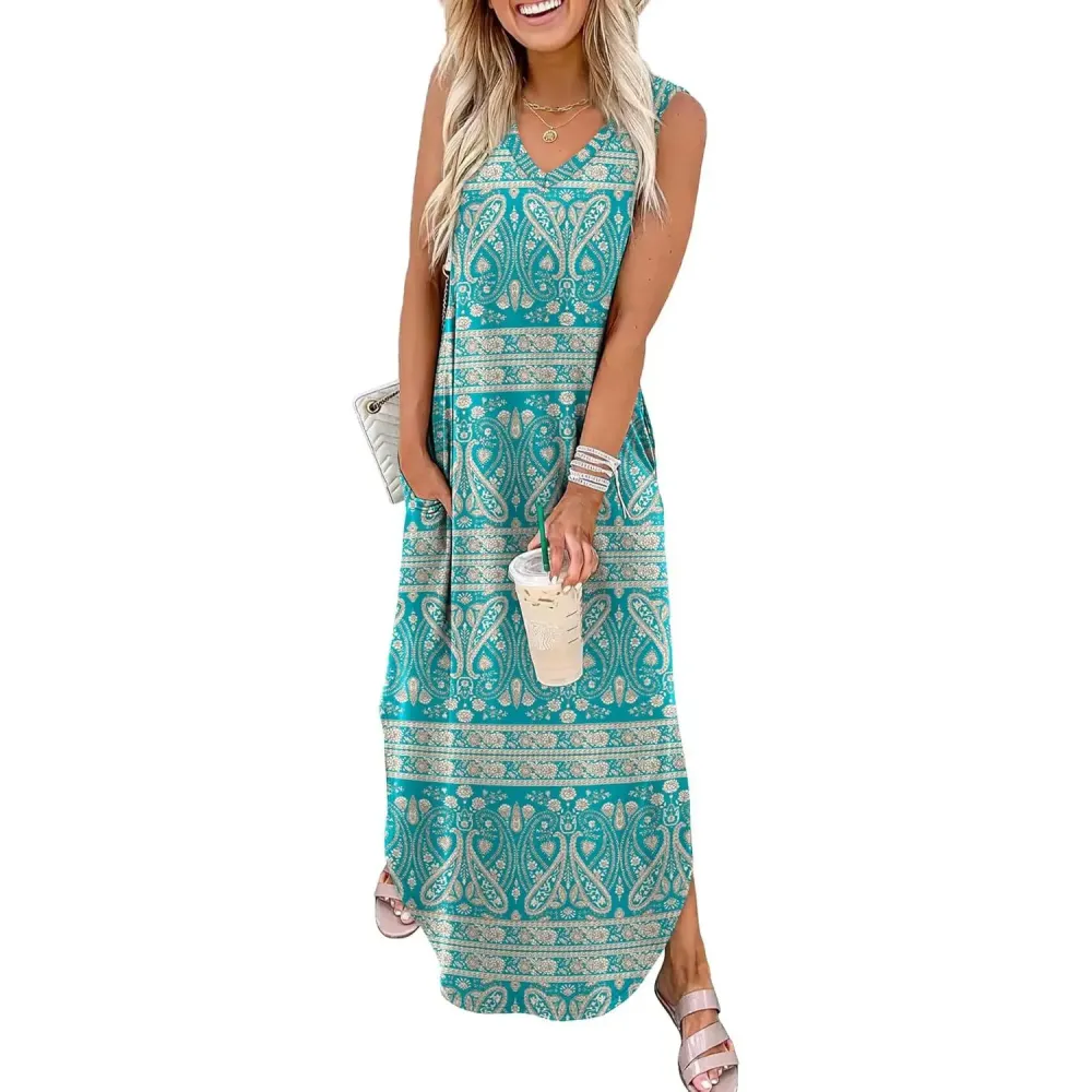 Summer Casual Floral Maxi Dresses