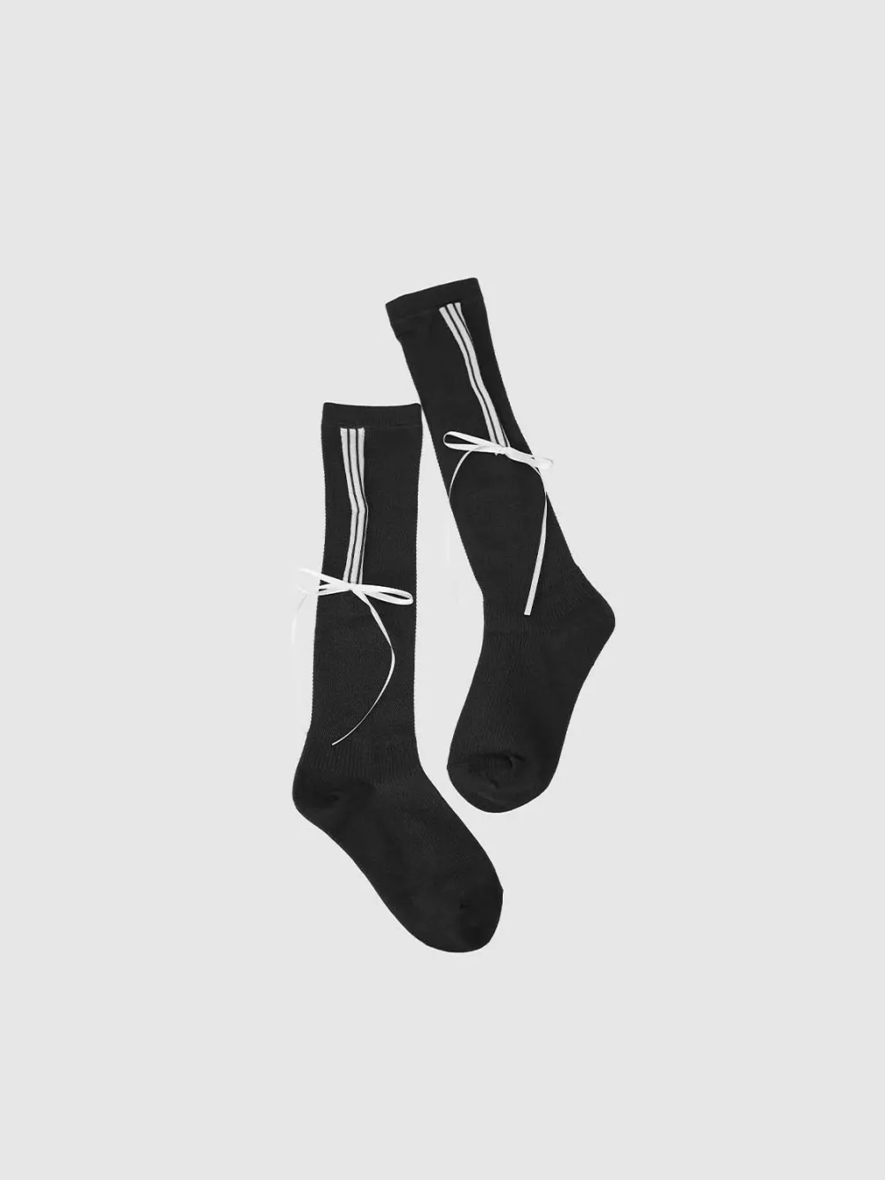 Cute White Bow Accent Socks