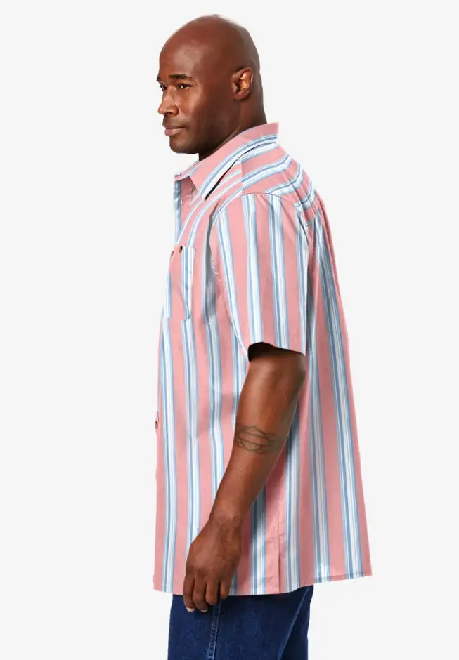 Striped Short-Sleeve Sport Shirt