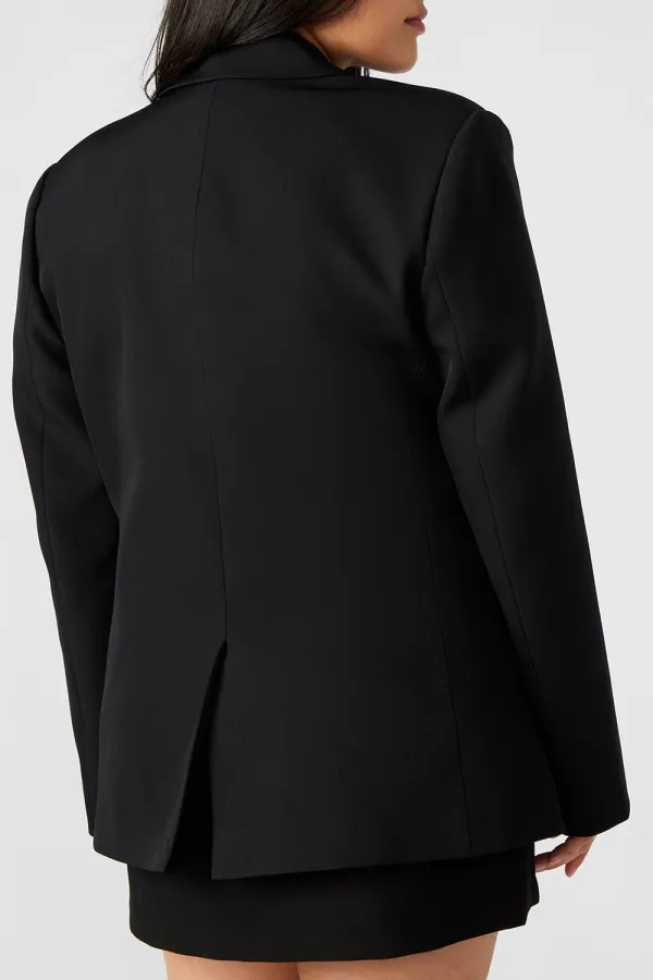 V-Neck Blazer Black