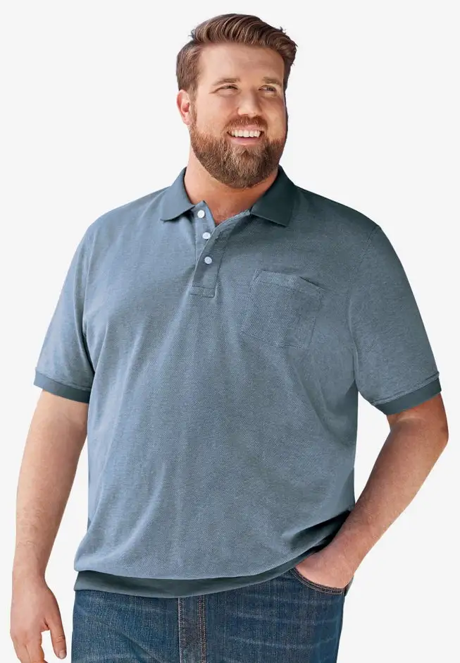 No Tuck Pocket Shrink-Less™ Cotton Polo Shirt