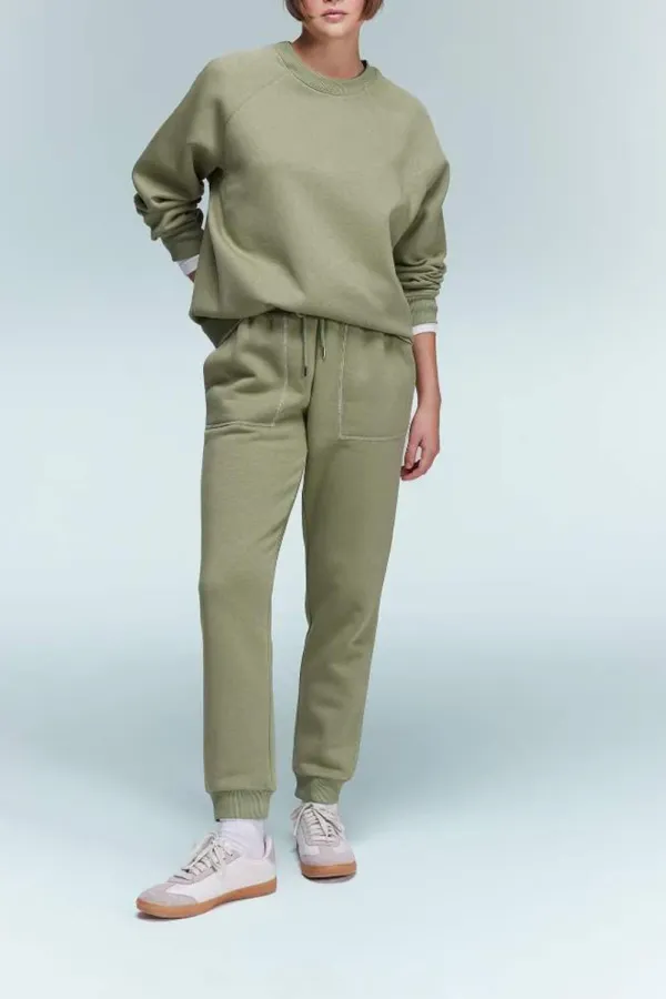 Thick Sweatshirt Fabric Trousers