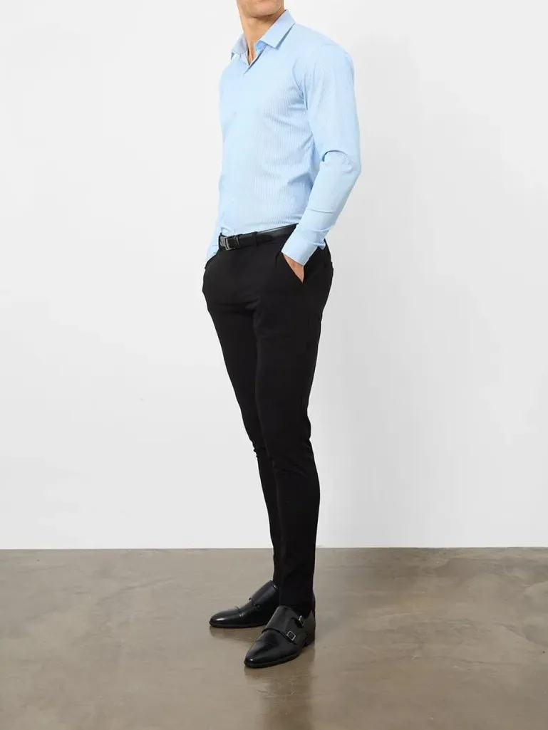 Blue Stripe Soft Comfortable Business Blouse
