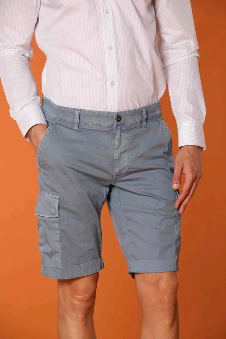 Men'S Stylish Slim Fit Cotton Dark Blue Shorts