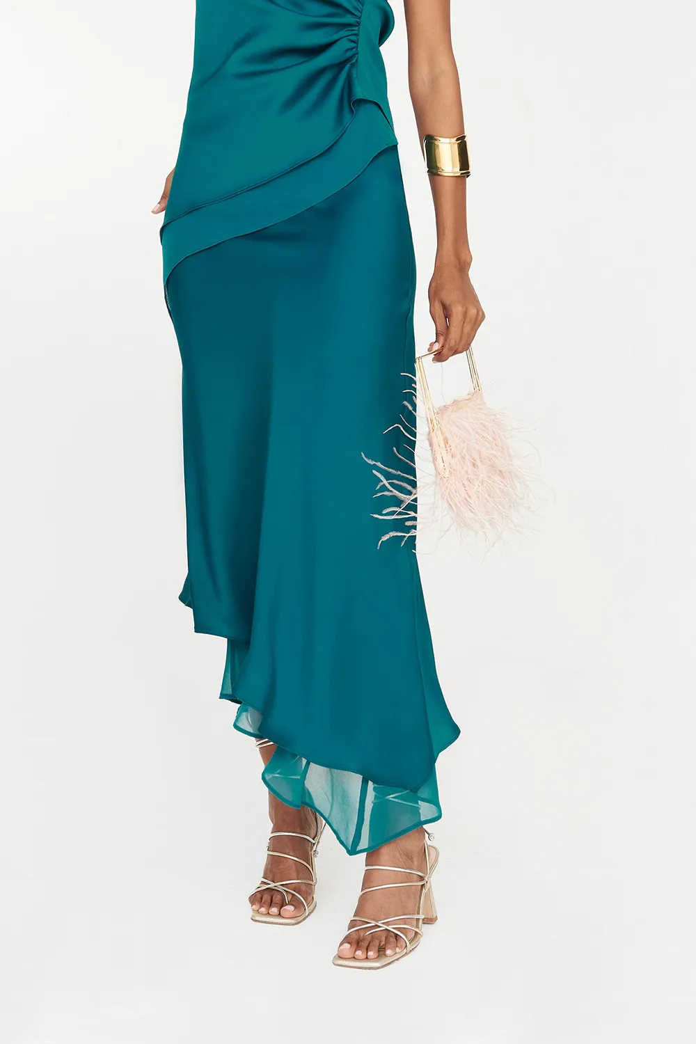 Solid Color Mesh Skirt
