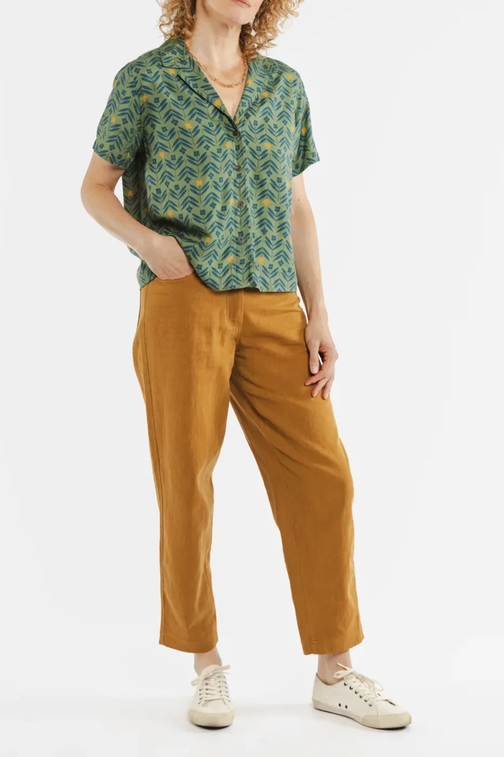 Daily Cropped Green Shirt