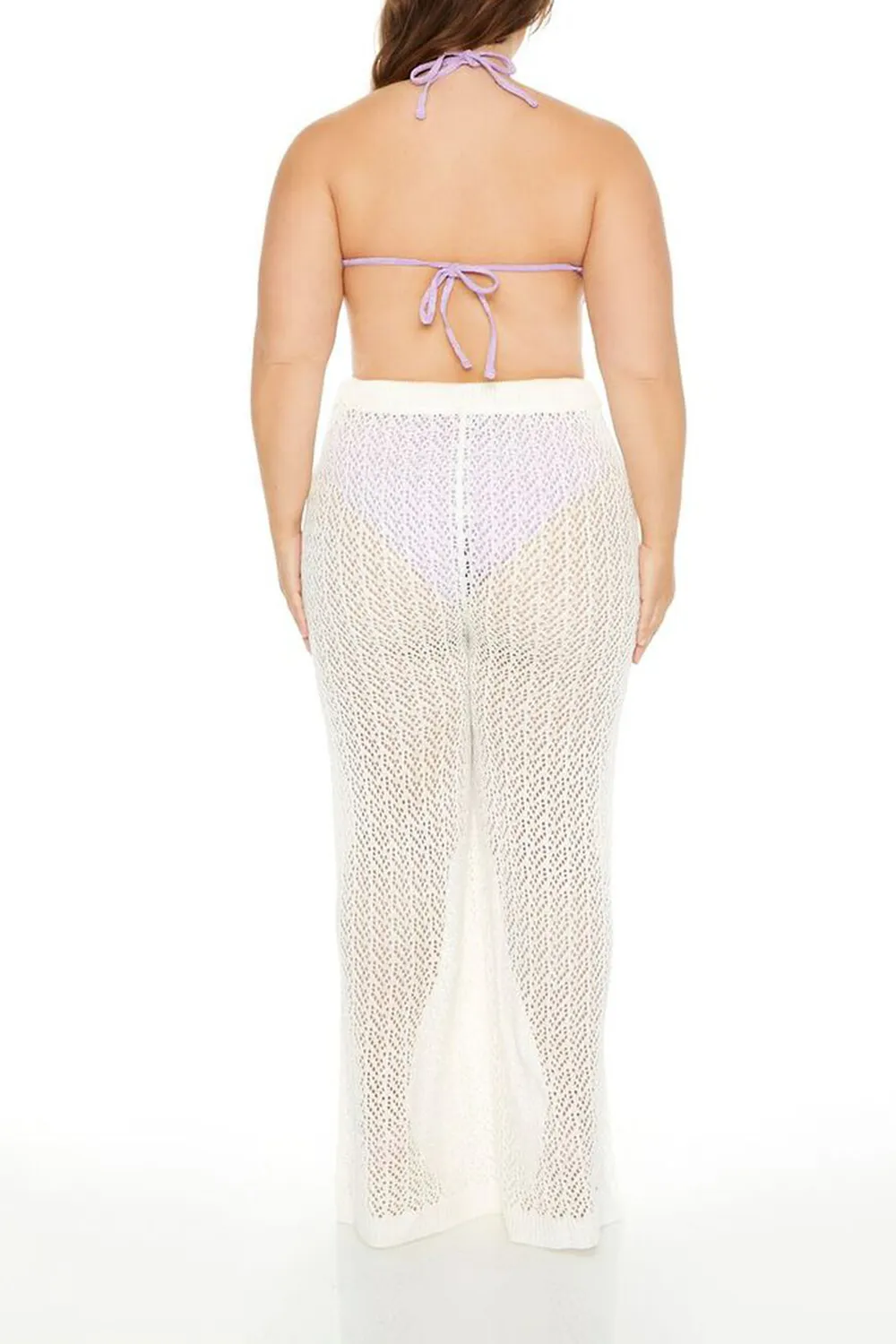 Plus Size Crochet Swim Cover-Up Pants