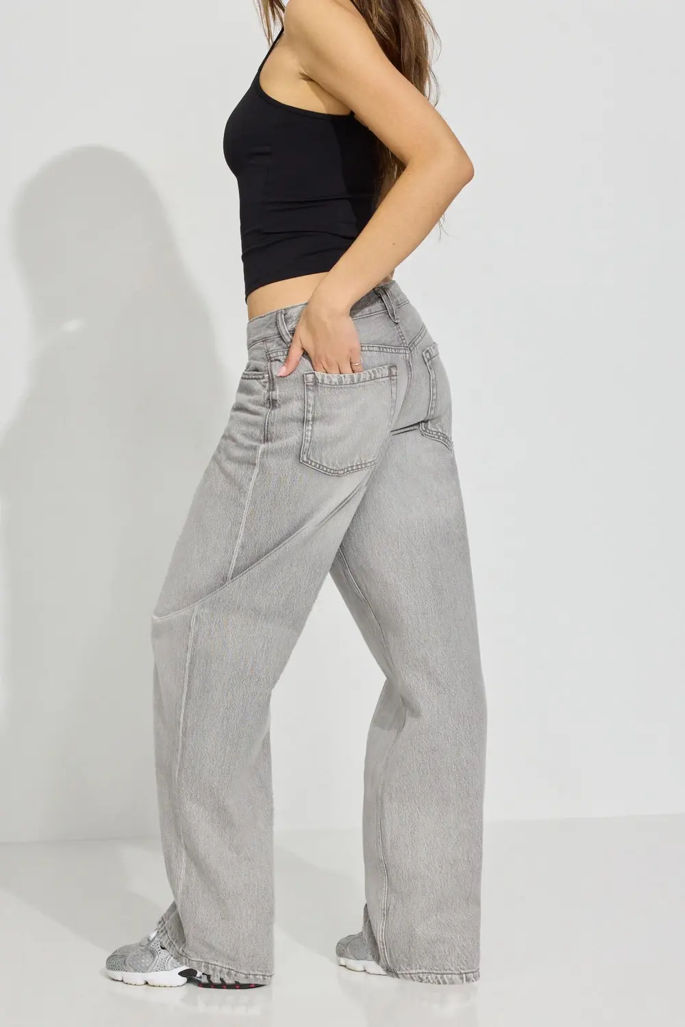 Straight Leg Icey Grey Jeans