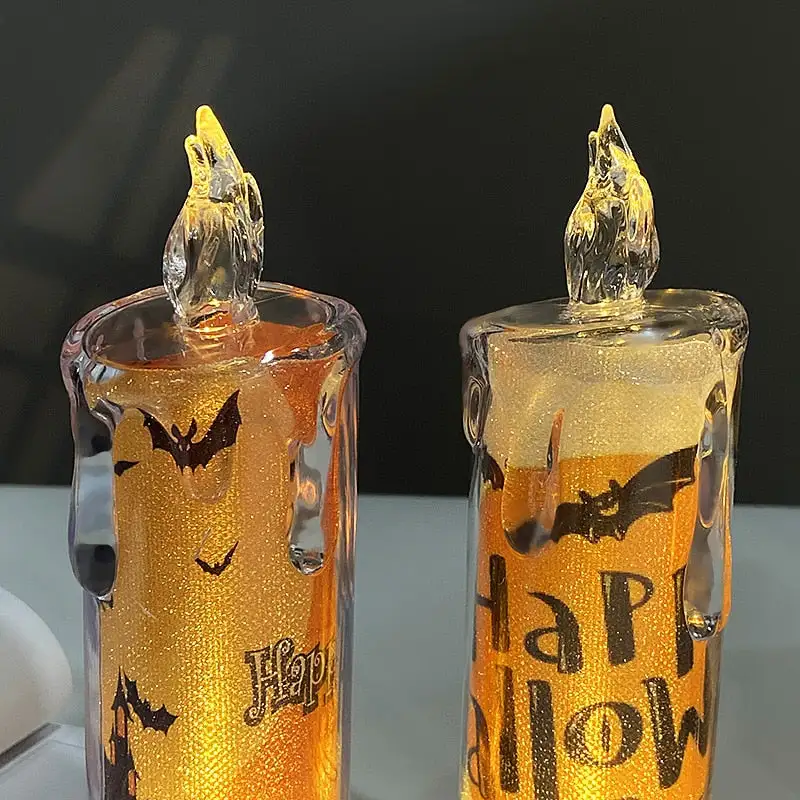 Halloween Tears LED Candle Lamp Ghost Festival Party DIY  Pumpkin Bat Witch Happy Halloween Day Decor For Ghost House 20223