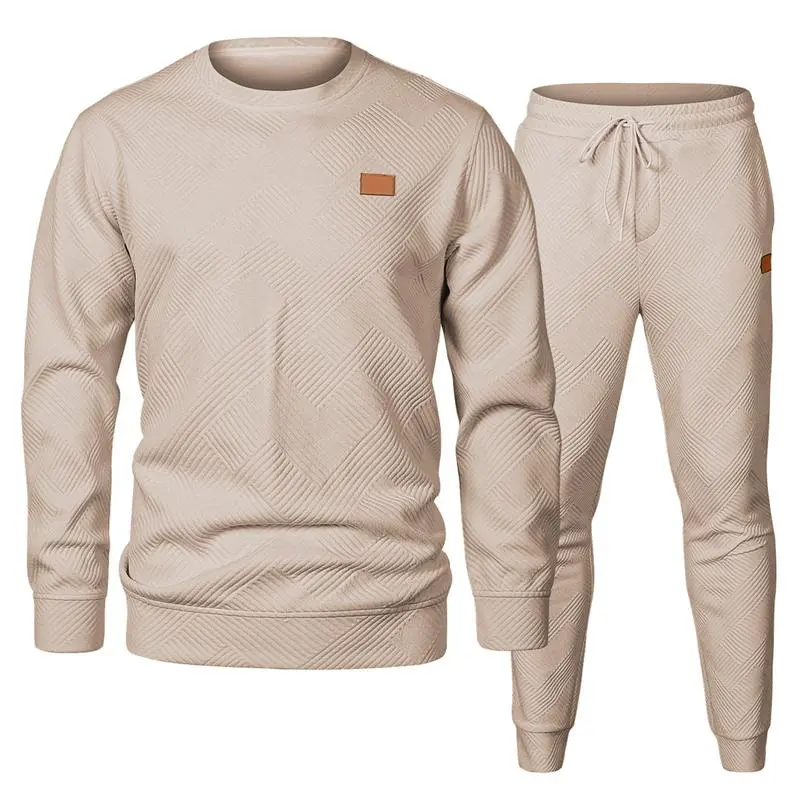 🔥Last Day Promotion 89% OFF🔥Men's 2-Piece Knitted Casual Suit - Sweatshirt & Pants for Daily Lounge Wear