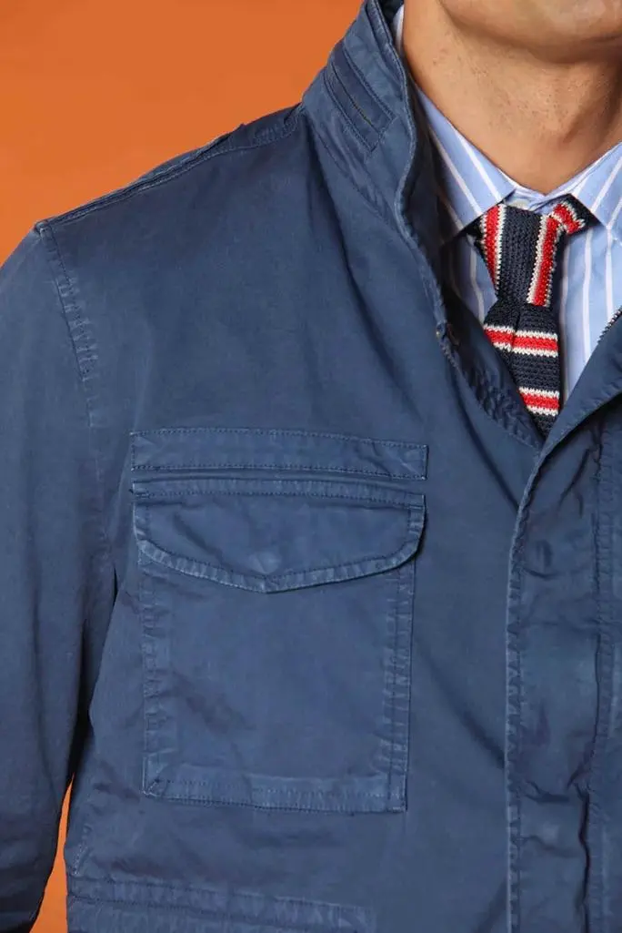 Lightweight Cotton Twill Men's Blue Jacket