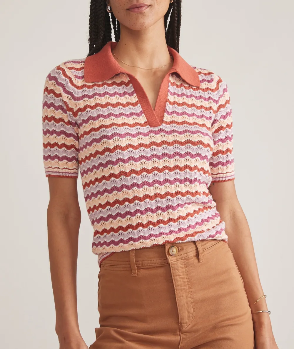 Short Sleeve Polo Style Knitwear