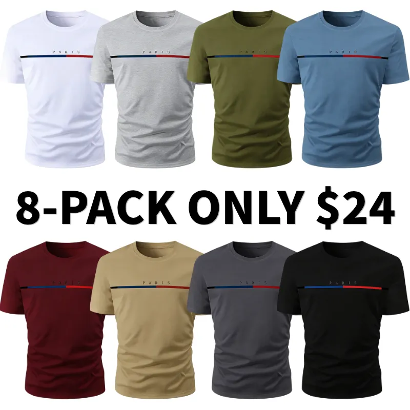 Men's Letter Graphic Tee Tops